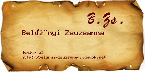 Belányi Zsuzsanna névjegykártya